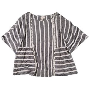 World Market Eyelet Stripe Blouse (4/$20)